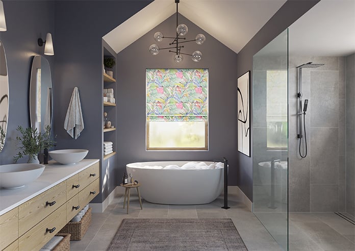 Los Angeles Velvet, Fruit Salad - Motorised Roman Blind - Image 8